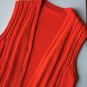 Vintage 80’s🌟✨  Red knit sweater cardigan